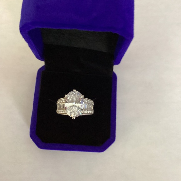 JTV Jewelry - SOLD OUT!!!Elegant Simulated Diamond Silver Ring ( Size:7)